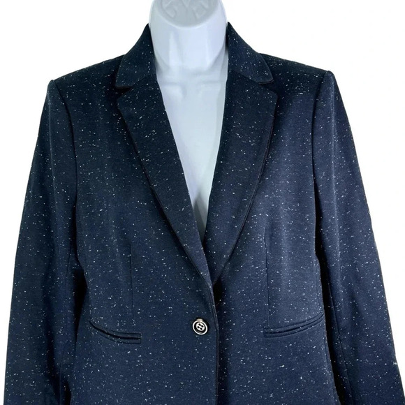 Ann Taylor size 6 Navy Speckled Blazer - Picture 2 of 10
